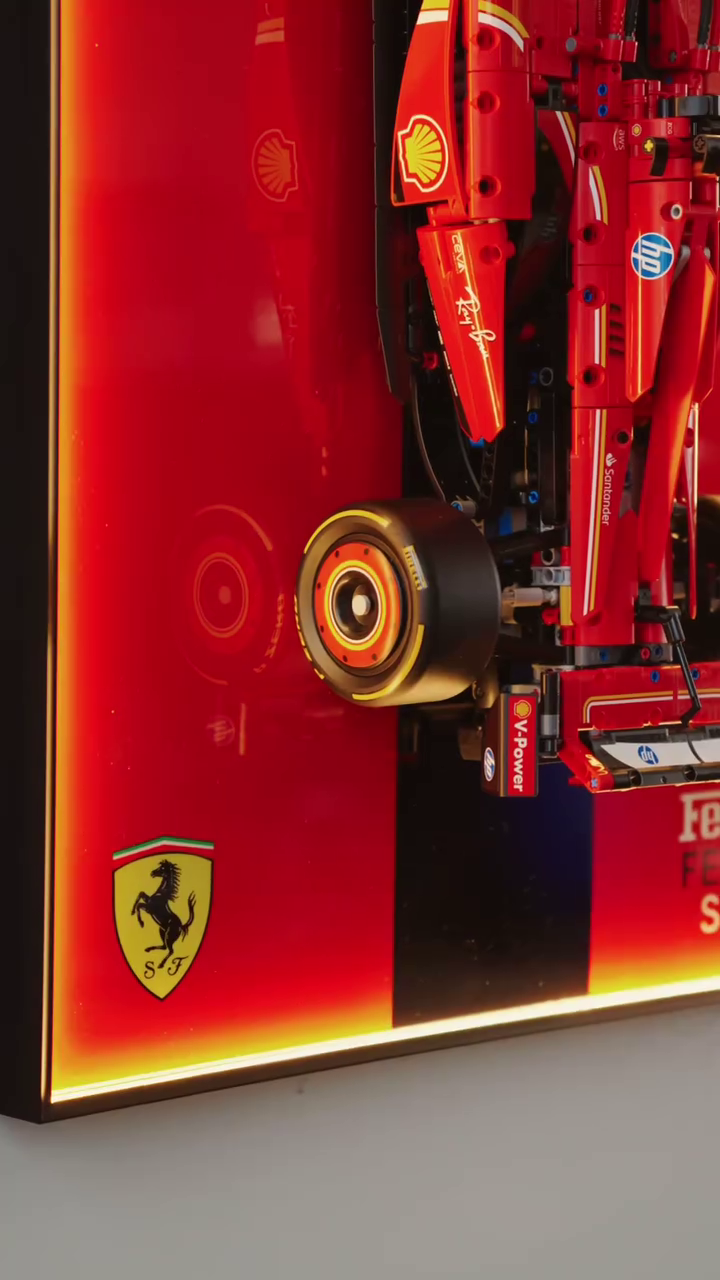 Premium Racing-Inspired Vertical Wall Art Frame with High-Detail Automotive Display Design