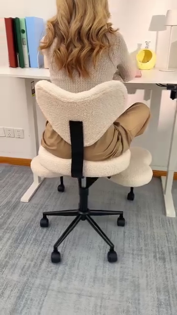 CloudSoft Ergonomic Cross-Legged Lounge Chair with Plush Upholstery and Adjustable Base