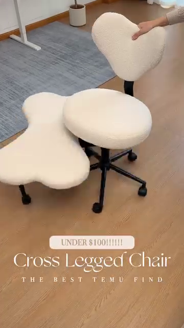 CloudSoft Ergonomic Cross-Legged Lounge Chair with Plush Upholstery and Adjustable Base