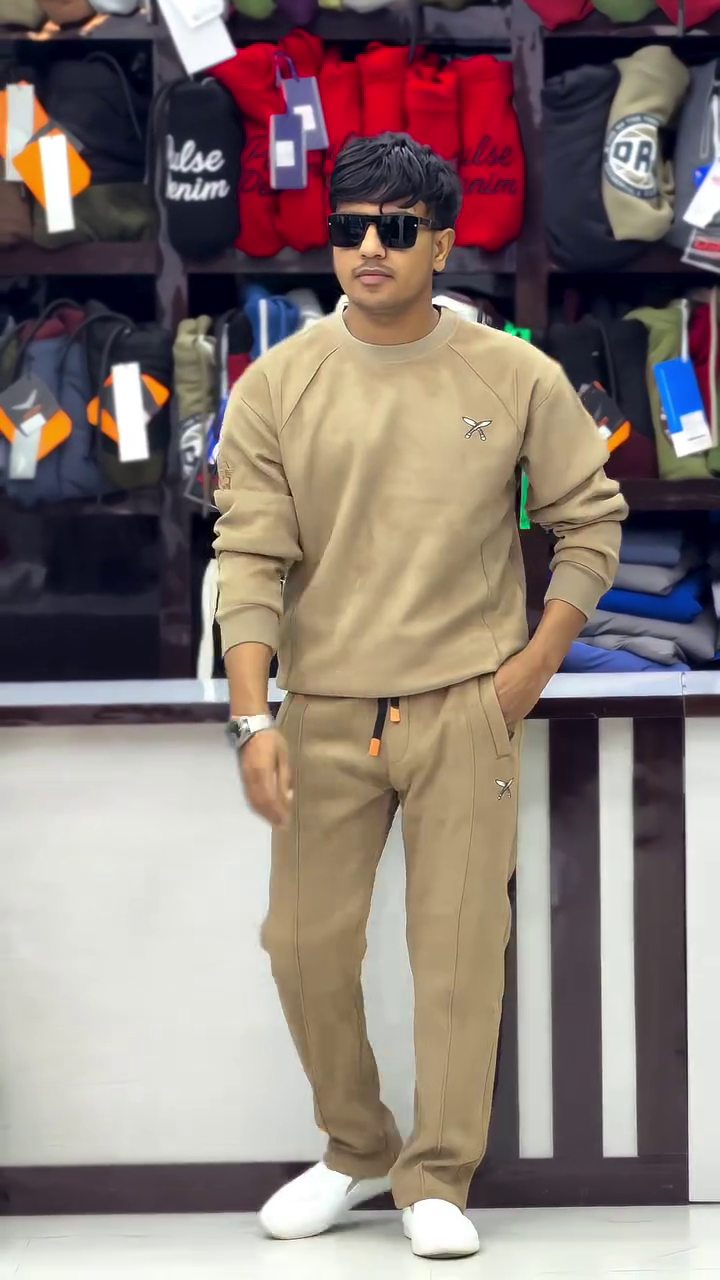 “Urban Mirage: Beige Tracksuit of Effortless Cool & Everyday Glow 🌤️🕶️”