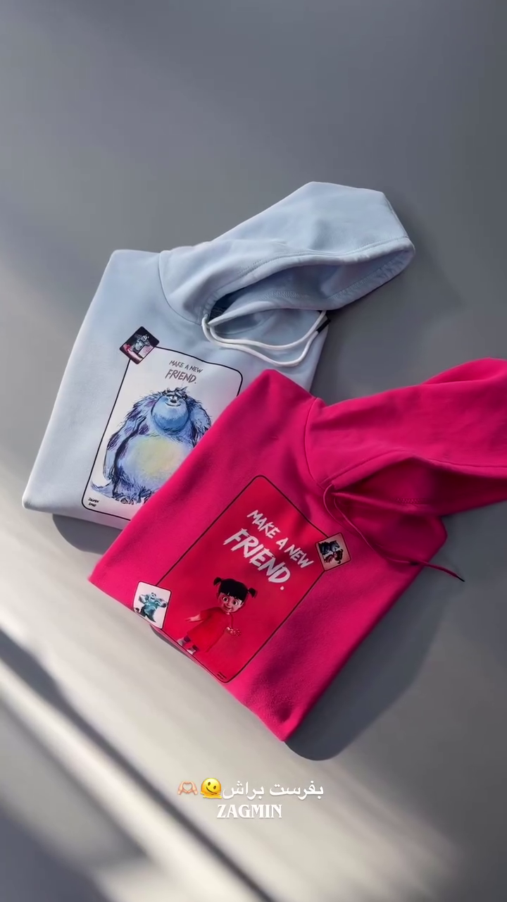 “Sulley Snuggle: Ice-Blue Hoodie of Friendship & Fuzzy Courage ❄️👾”