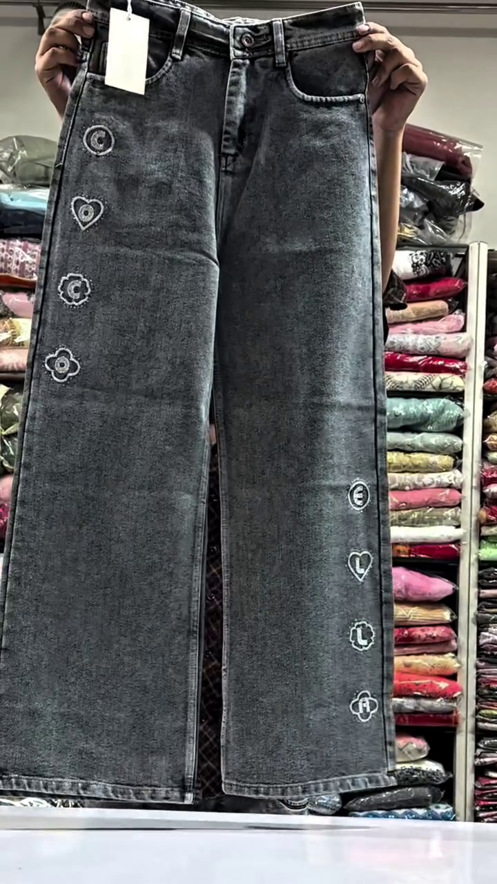 “Petal Stitch: Embroidered Denim of Blossoms, Boldness & Everyday Bloom 🌼👖”