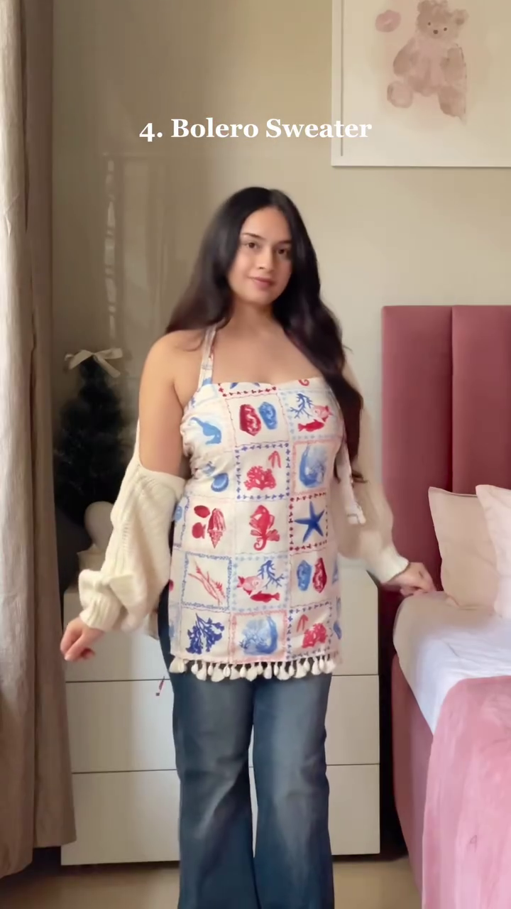 “Blossom Haze: Fuzzy Woolen Sweater of Petal Dreams & Cozy Whispers 🌷💗❄️”