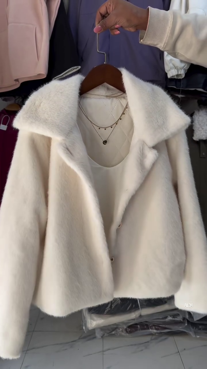 “Starlight Shear: Faux Fur Coat of Soft Power & Celestial Grace 🌟🧥✨”