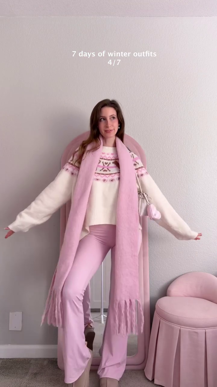 “Frosted Blush: Winter Ensemble of Soft Layers, Warm Whispers & Rosy Glow ❄️💗🧥”