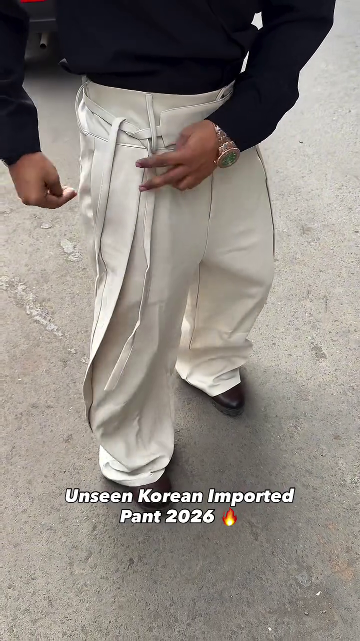 Creamwave Layered Statement Pants 🤍🧩 | Seoul Street Edition