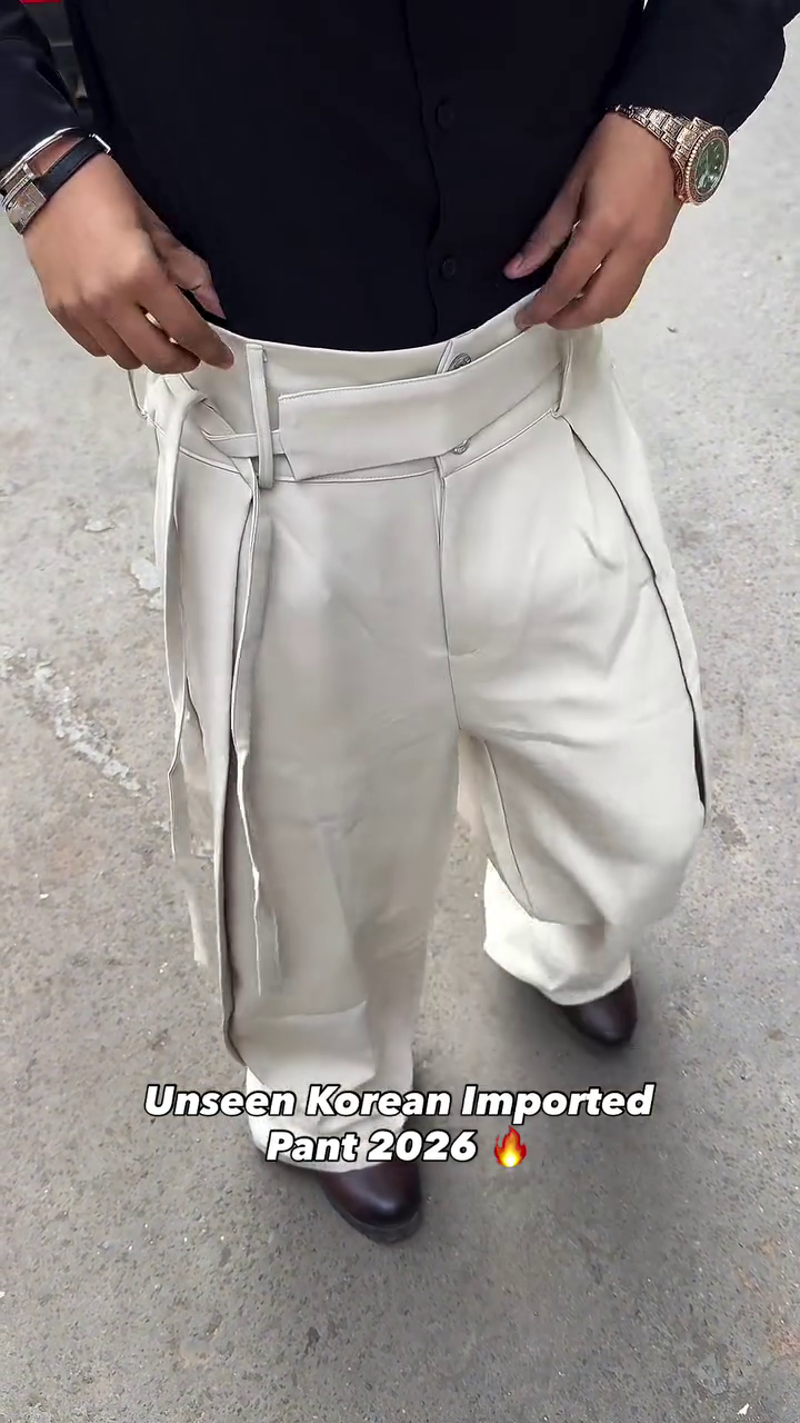 Creamwave Layered Statement Pants 🤍🧩 | Seoul Street Edition