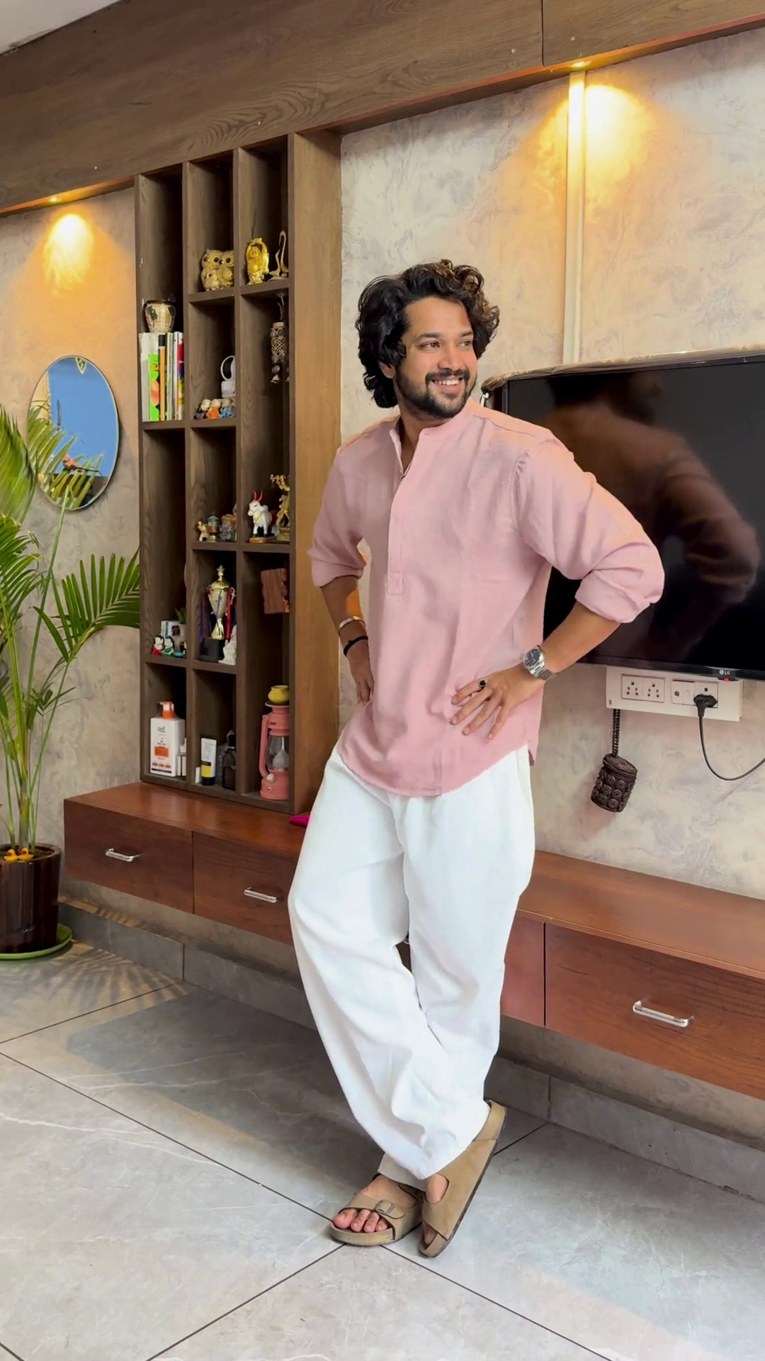 Blush Breeze Kurta Set 🌸👖 | Home Glow Edition