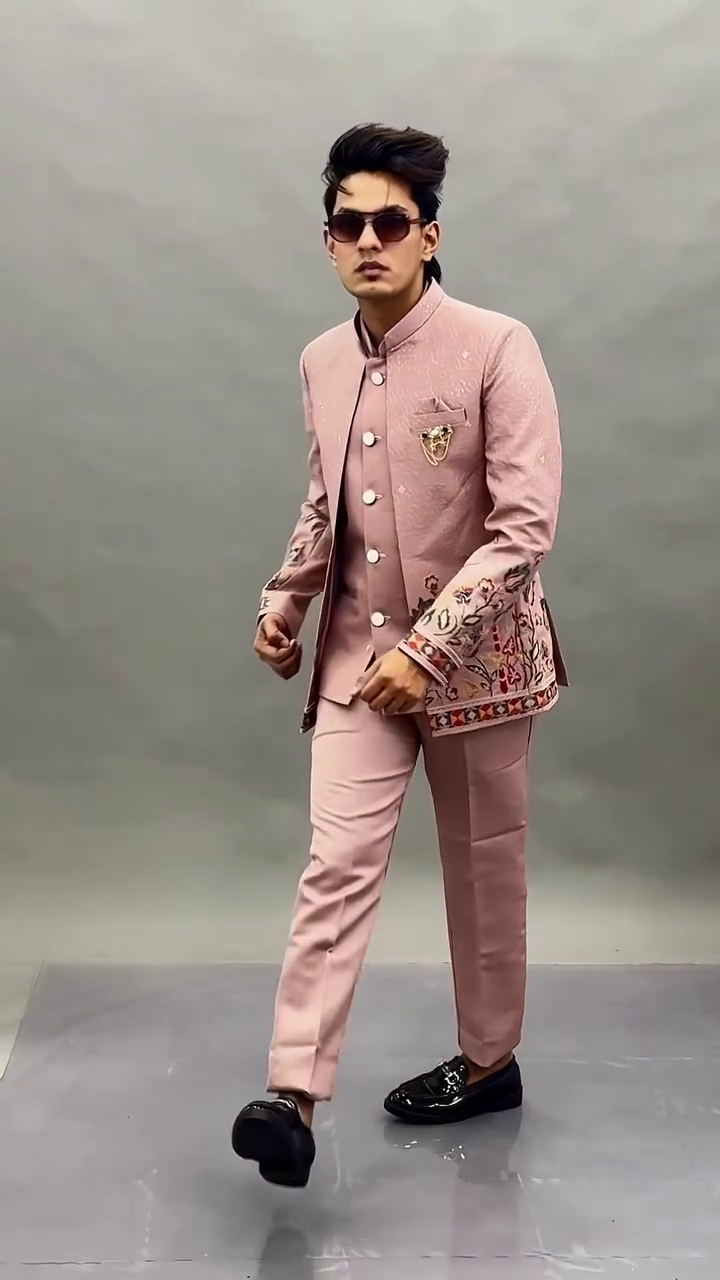 Deep Maroon Designer Indo-Western Embroidered Bandhgala Blazer with Matching Tailored Trousers for Men 🤵🔥