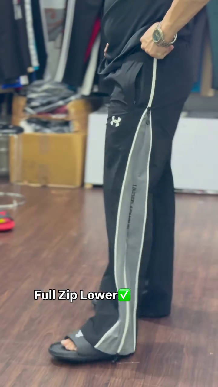 Red Full-Zip Side Panel Sports Track Lower for Men 🏃🔥