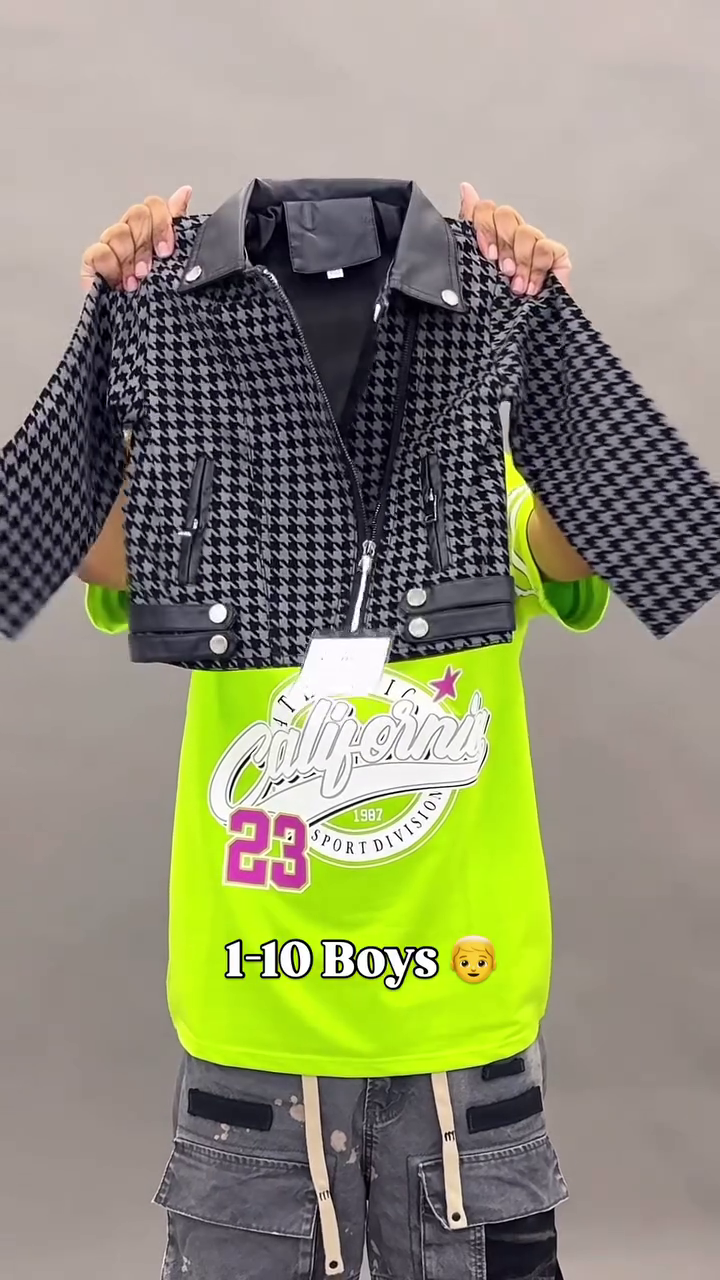 Boys Classic Brown Faux Leather Biker Jacket with Asymmetrical Zipper & Metal Detailing 🧥🤎