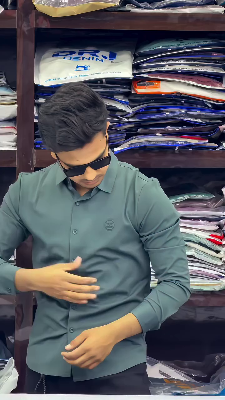 Men’s Premium Solid White Slim Fit Stretch Formal Shirt with Minimal Chest Embroidery Detail 🤍👔✨