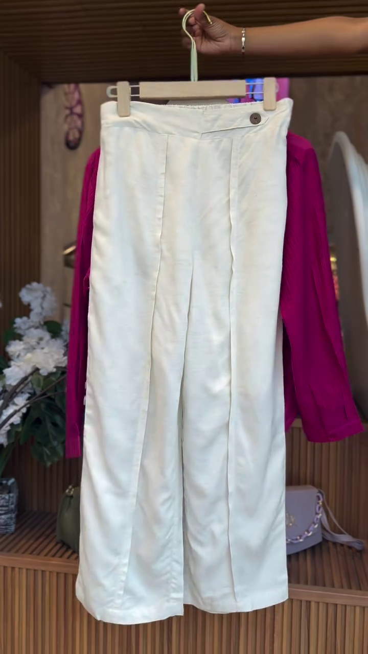 Fuchsia Pink Sheer Organza Overlay Shirt with White Inner Slip Dress & Statement Rope Appliqué Design 💖🤍✨