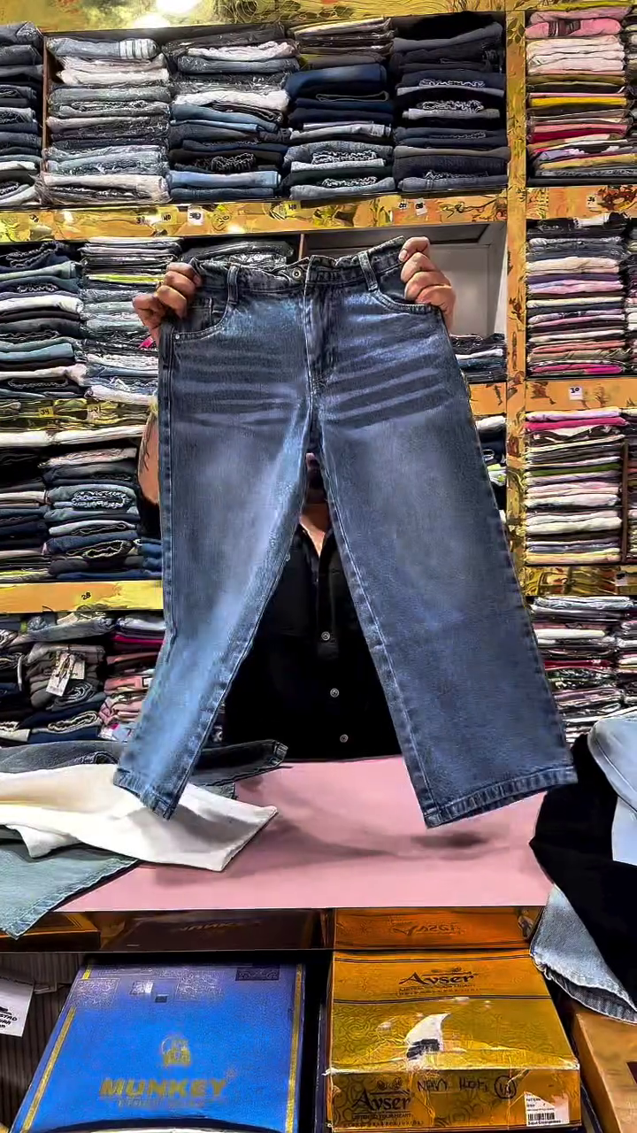 Light Acid-Wash Grey High-Rise Cargo Style Denim Jeans with Adjustable Drawstring Waist and Dual Side Utility Flap Pockets