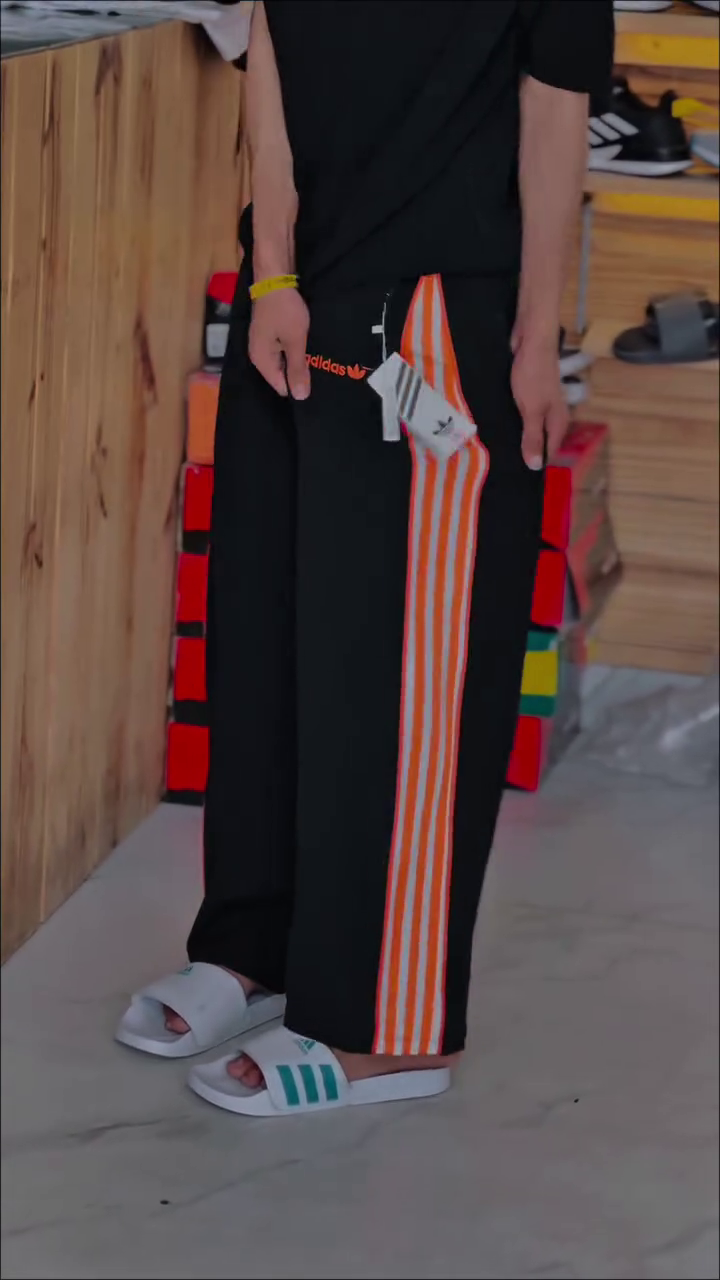 Black Athletic Track Pants With  Elastic Waist Sportswear Joggers