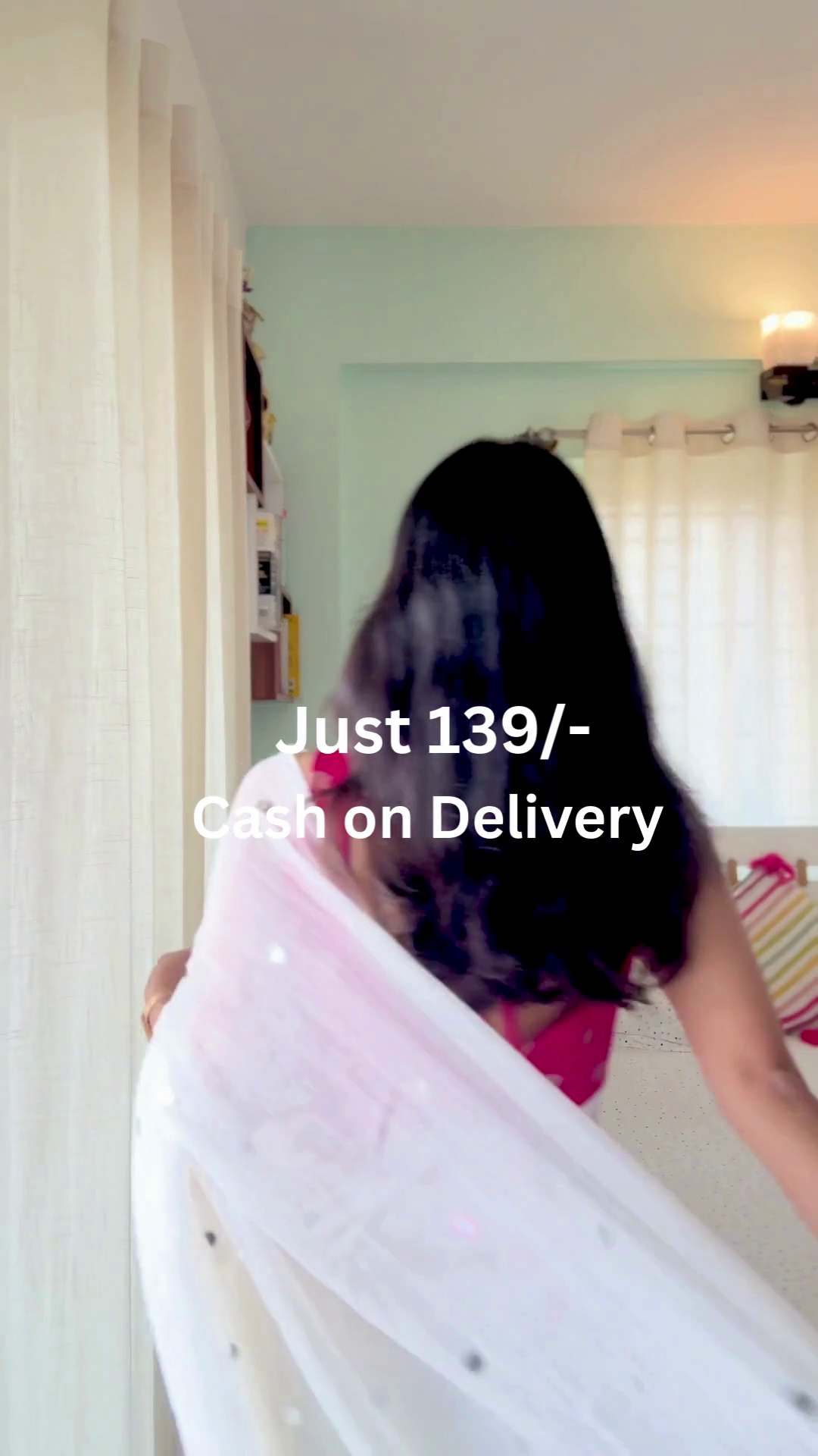 Elegant White Soft Sheer Designer