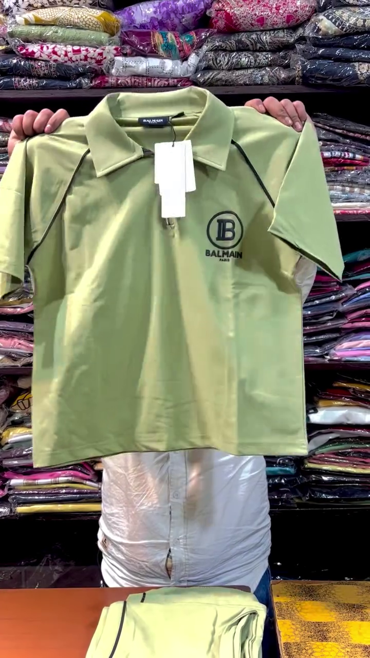 Two-Tone Half-Zip Polo Collar Casual Lounge Co-Ord Set With Short