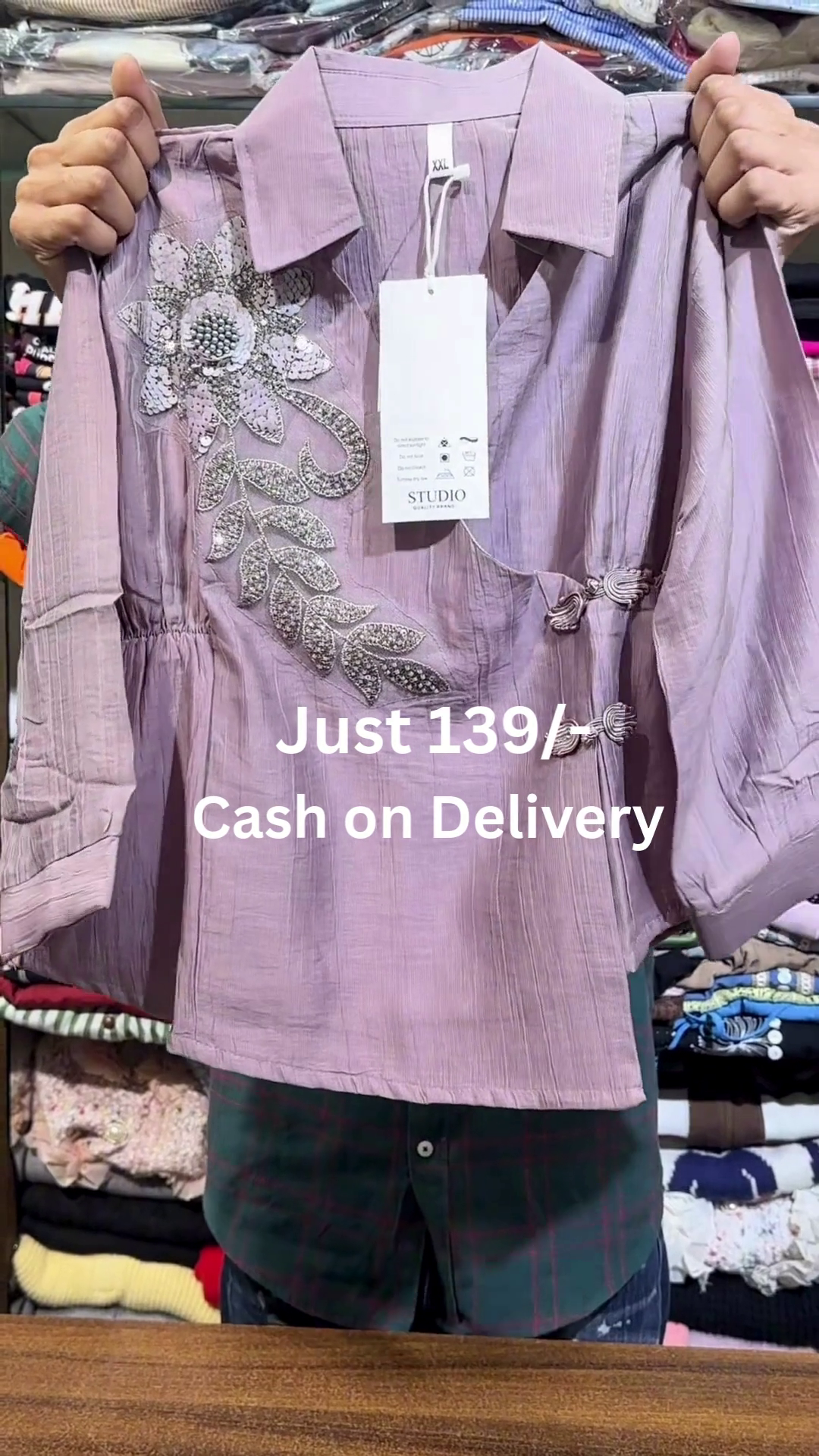 Embroidered Long Sleeve Fashion Top Inspired Blouse