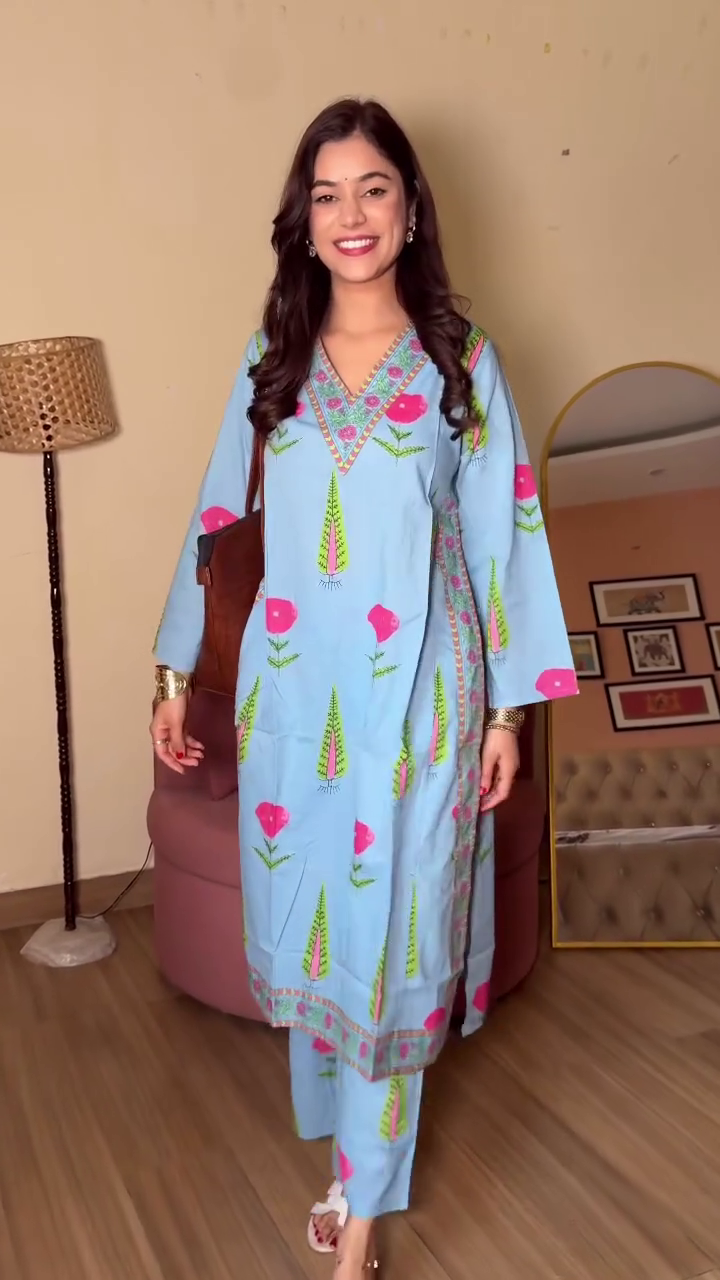 Straight Kurta with Matching Pants