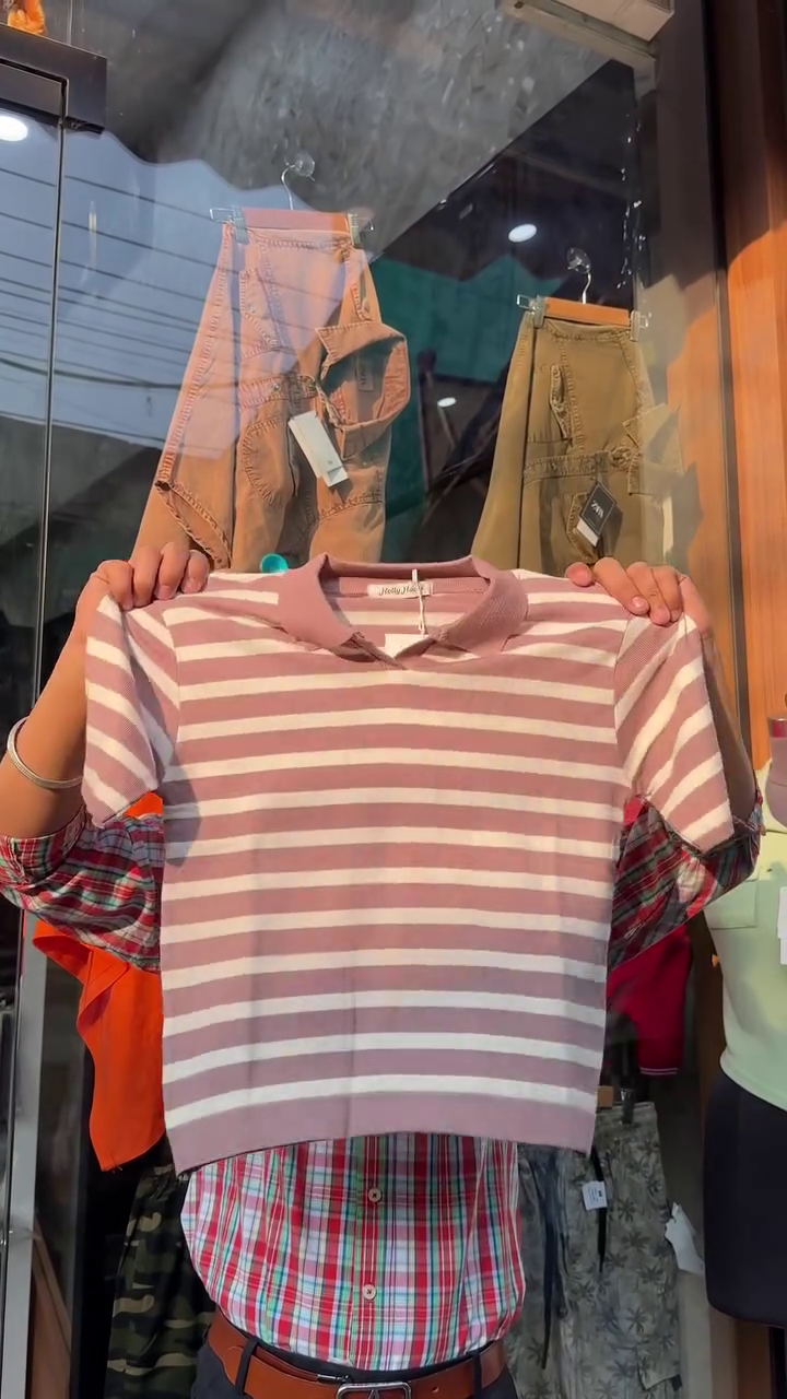 Polo Style Cropped Casual Top