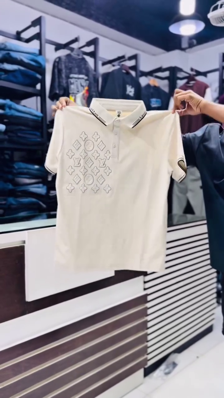 Polo Collar Short Sleeve Fashion T-Shirt