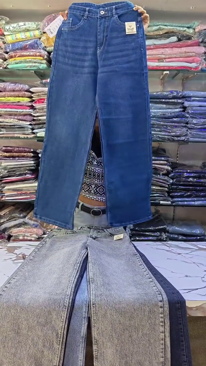 Vintage Street Edge Wide-Leg Denim Jeans – Ultra Comfort High-Waist Relaxed Fit 👖✨