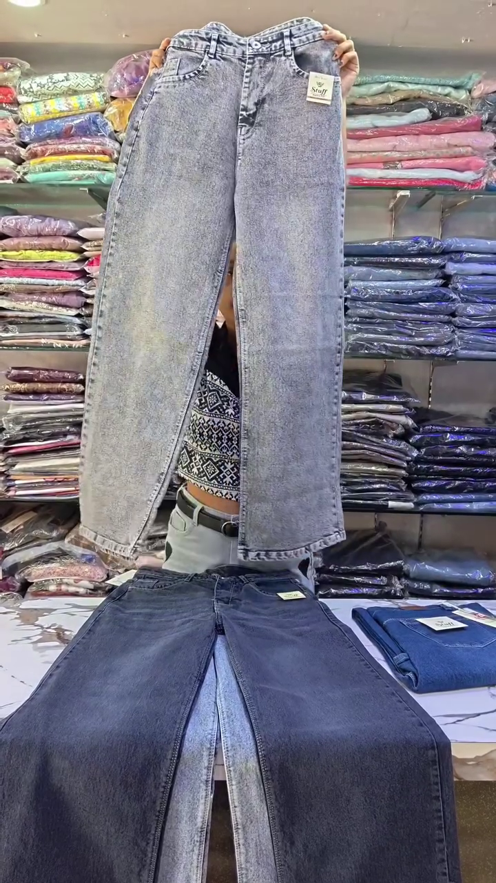 Vintage Street Edge Wide-Leg Denim Jeans – Ultra Comfort High-Waist Relaxed Fit 👖✨