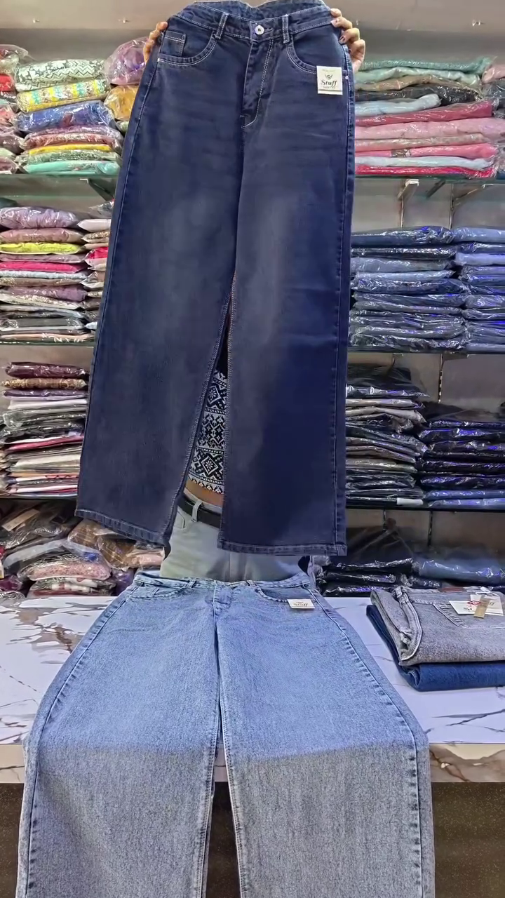 Vintage Street Edge Wide-Leg Denim Jeans – Ultra Comfort High-Waist Relaxed Fit 👖✨