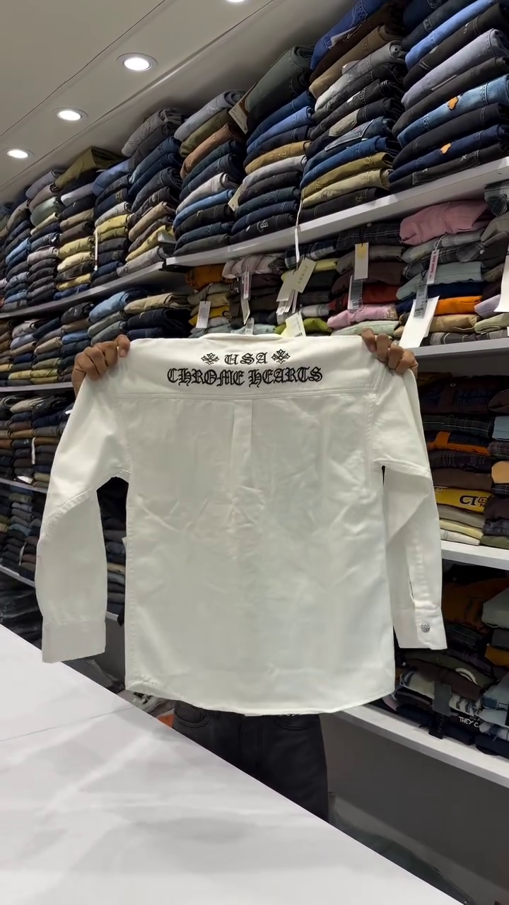 Urban Patch Luxe Shirt – White Statement Pocket Casual Shirt 🤍✨