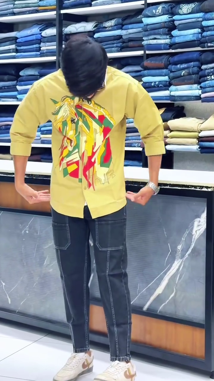 Urban Pop Graphic Statement Shirt – Bold Yellow Streetwear Edition ⚡🎨💛