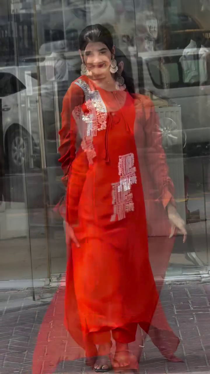 Ruby Radiance Embellished Anarkali Kurta Set ❤️✨🔥