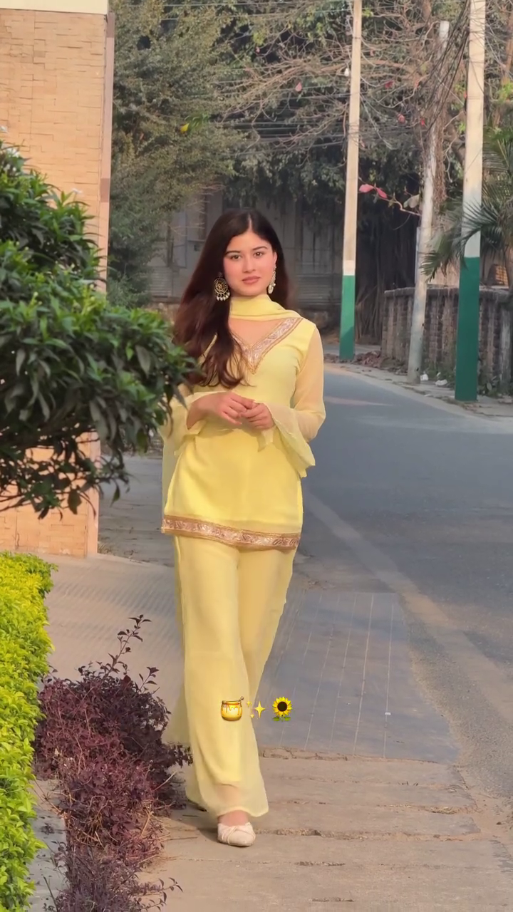 Sunshine Glow Pastel Co-Ord Kurta Set 🌼✨💛