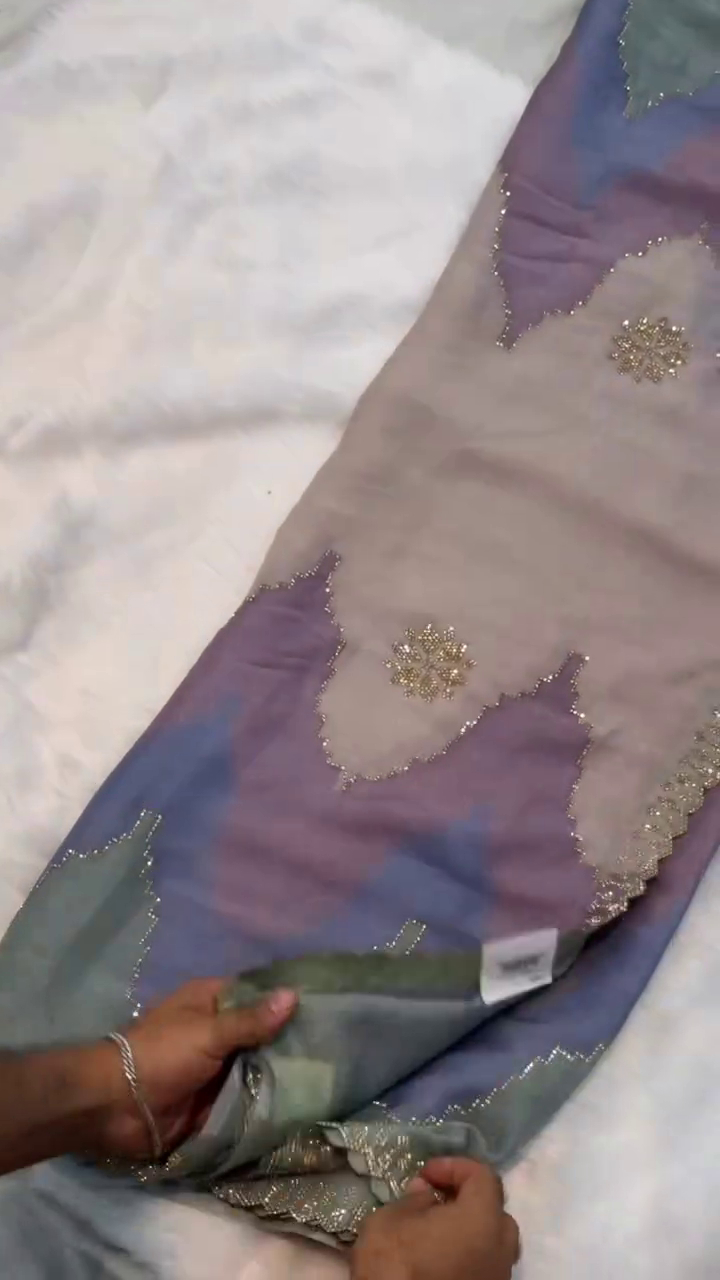 Mystic Aura Pastel Shimmer Saree ✨🌸💫