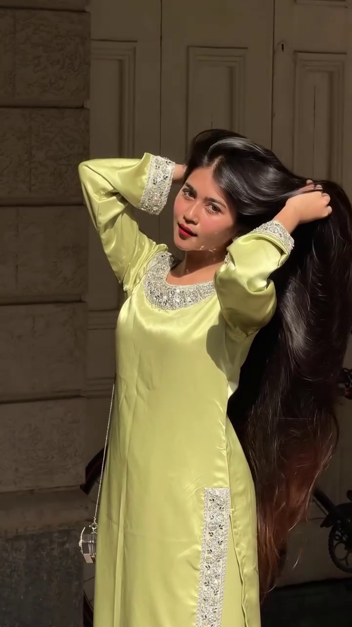 Sunlit Lime Luxe Straight Kurta ✨🌿💛