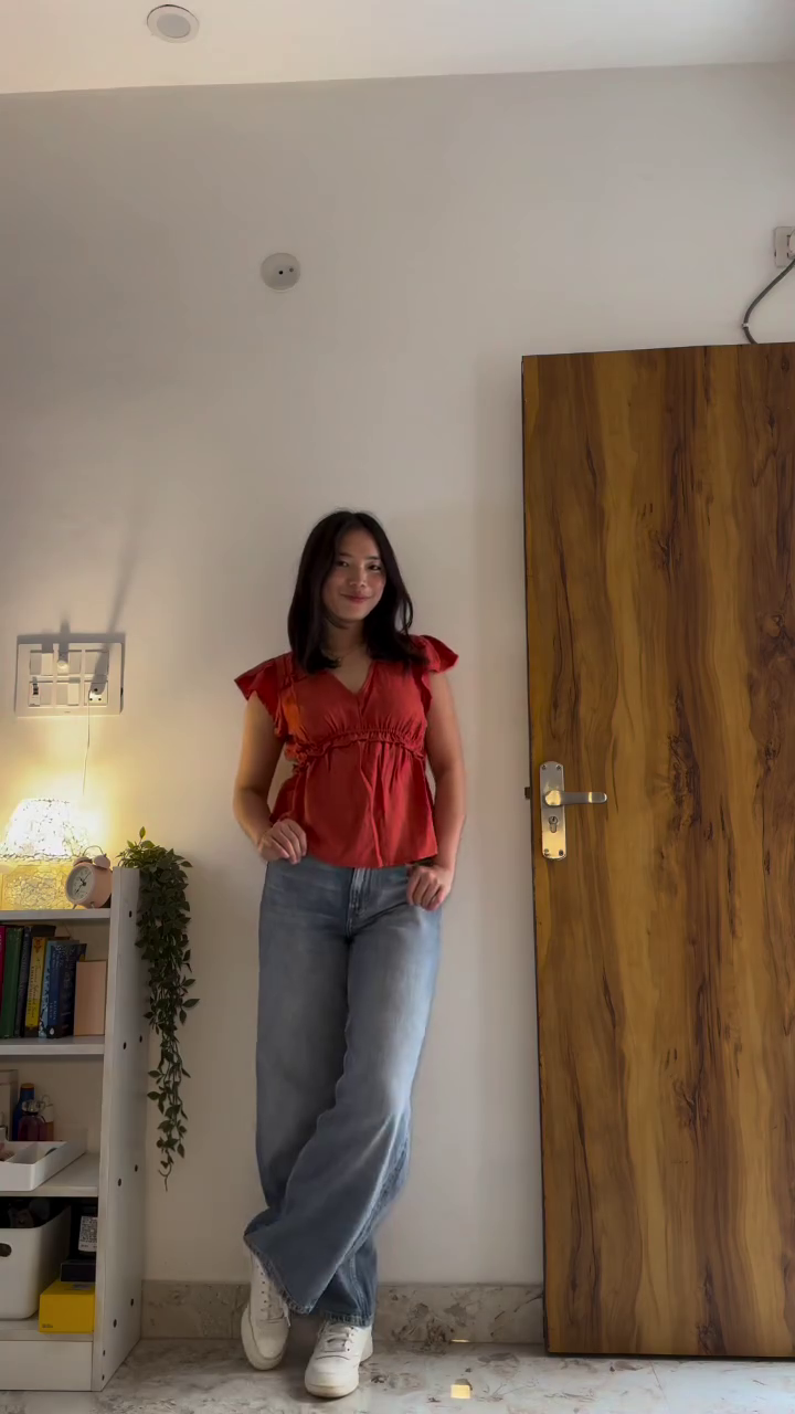 Rust Bloom Ruffle Peplum Top – Flowy Feminine Everyday Charm ❤️✨