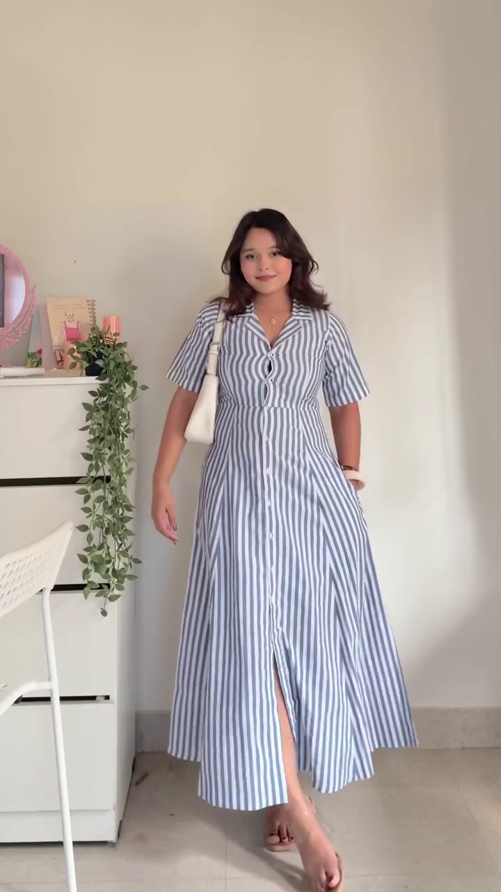 Candy Crush Pink Striped Maxi Dress – Flowy Sweetheart Summer Dream 💖✨🌸