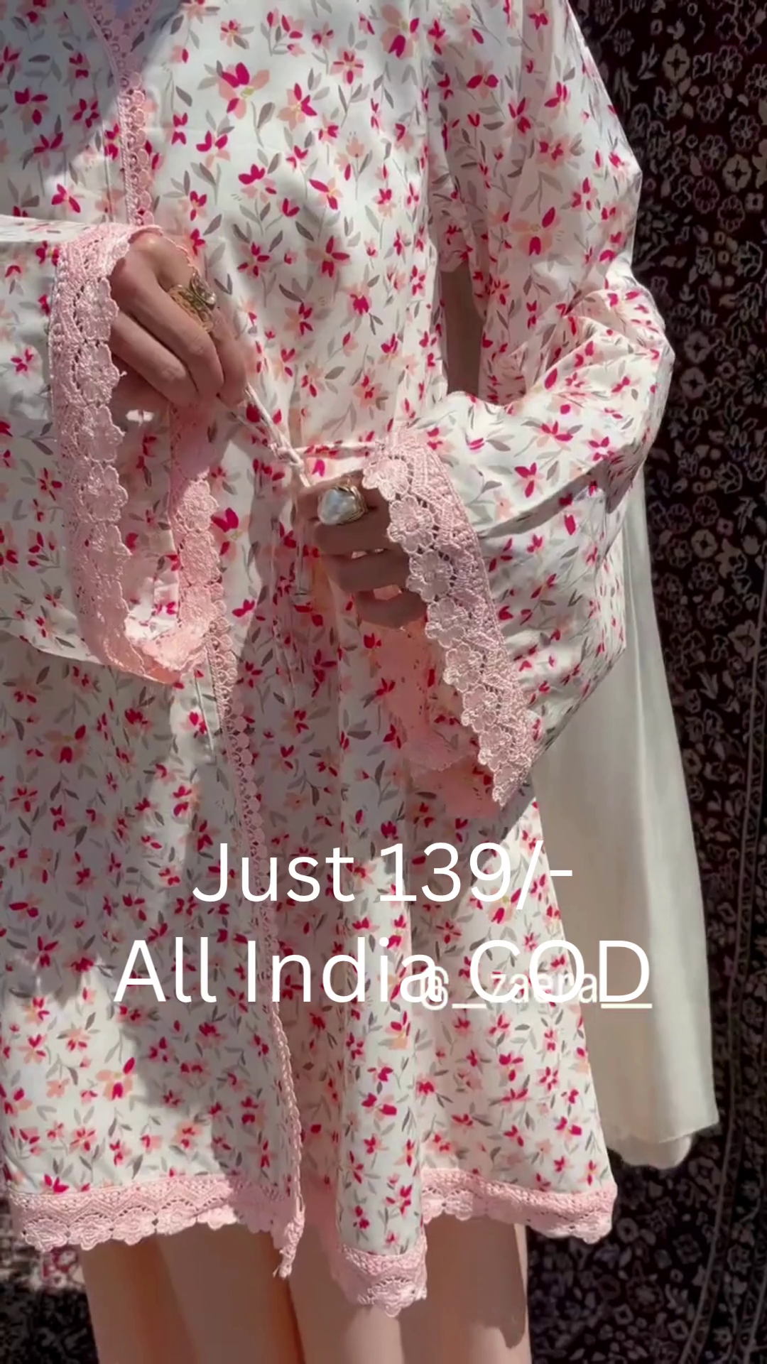 Blush Petal Lace Kurti Set – Soft Floral Elegance with Delicate Details 🌸💖✨