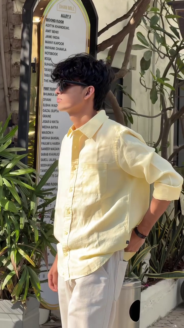 Sunshine Breeze Linen Shirt – Fresh Summer Elegance 🌼💛✨