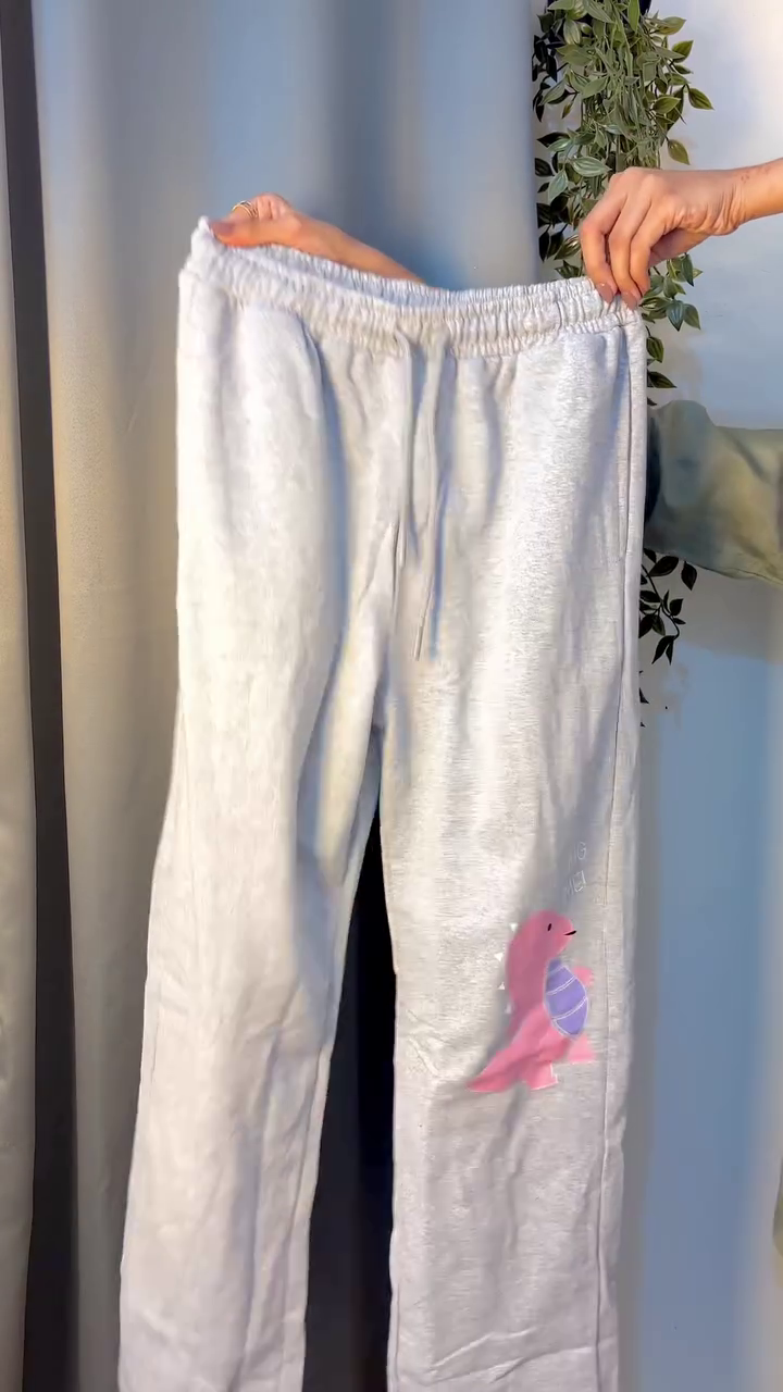 Comfy Dino Vibes Cotton Lounge Joggers – Cute Meets Cozy 🦖💖✨