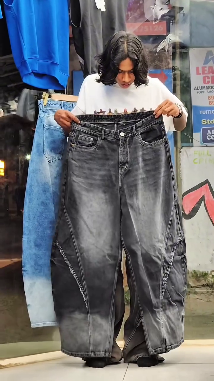Urban Shadow Oversized Baggy Jeans – Bold Street Style Redefined 🖤👖🔥