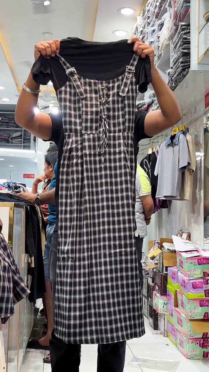 Grunge Chic Checkered Layered Dress – Street Style Corset Fit 🖤✨👗