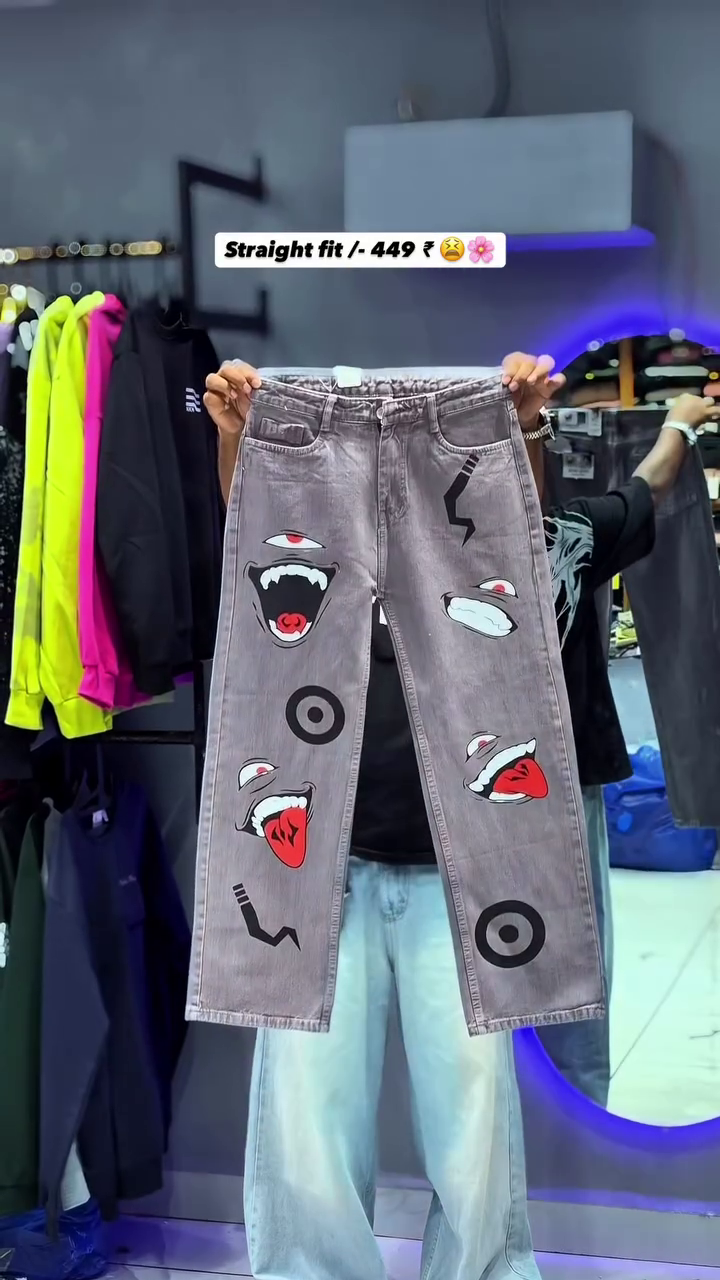 Urban Rebel Graphic Straight Fit Jeans – Street Statement Denim 🔥👖😈