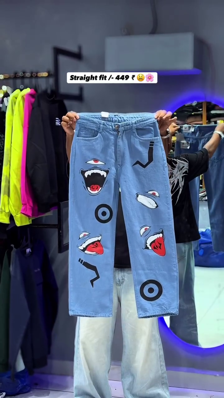 Urban Rebel Graphic Straight Fit Jeans – Street Statement Denim 🔥👖😈