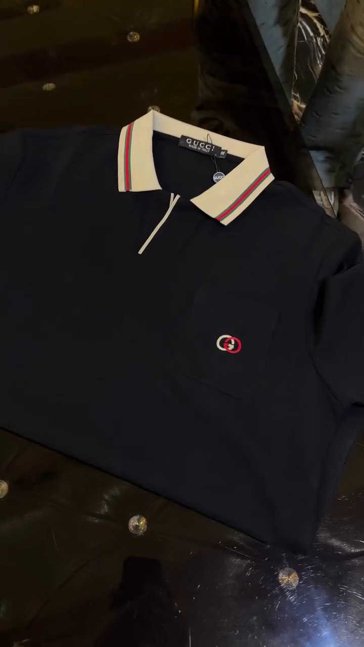 Midnight Luxe Polo Tee – Signature Collar Edition 🖤✨👕