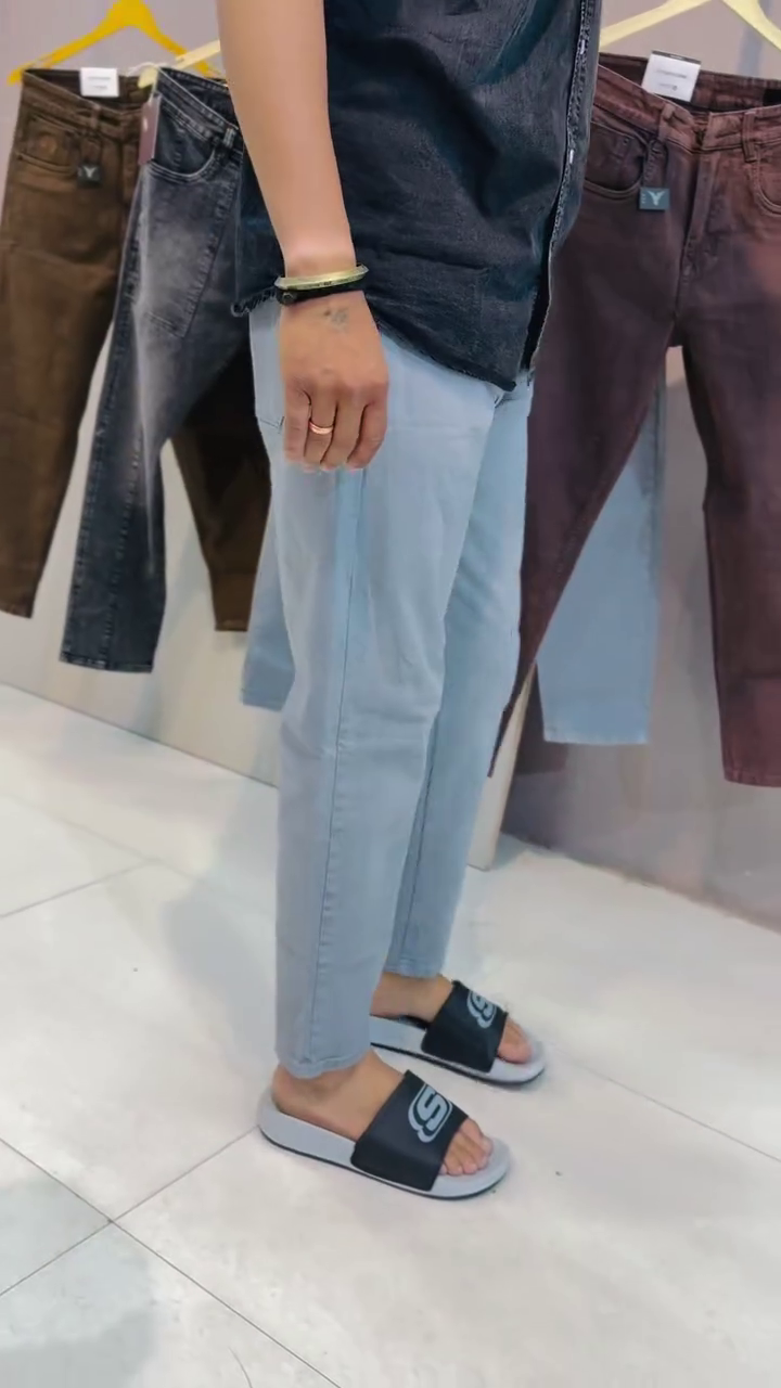 👖 Premium Ice Blue Comfort Stretch Tapered Fit Denim Jeans for Men & Women | Everyday Casual Wear | Lightweight Urban Fashion Denim Pants 💙✨🔥