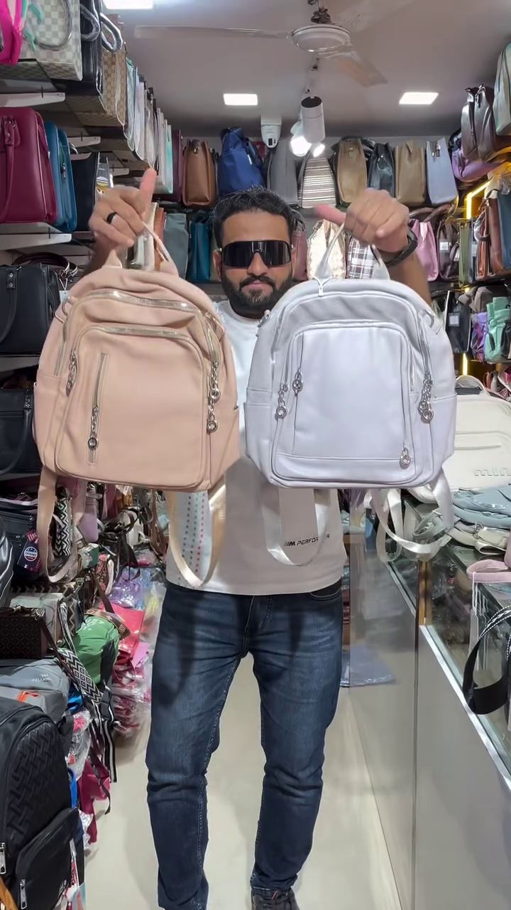 🎒 Premium Multi-Pocket Soft Touch Casual Backpack for Women & Girls | Lightweight Travel Daypack | Stylish Everyday College Office Fashion Backpack ✨🤍💙🌸