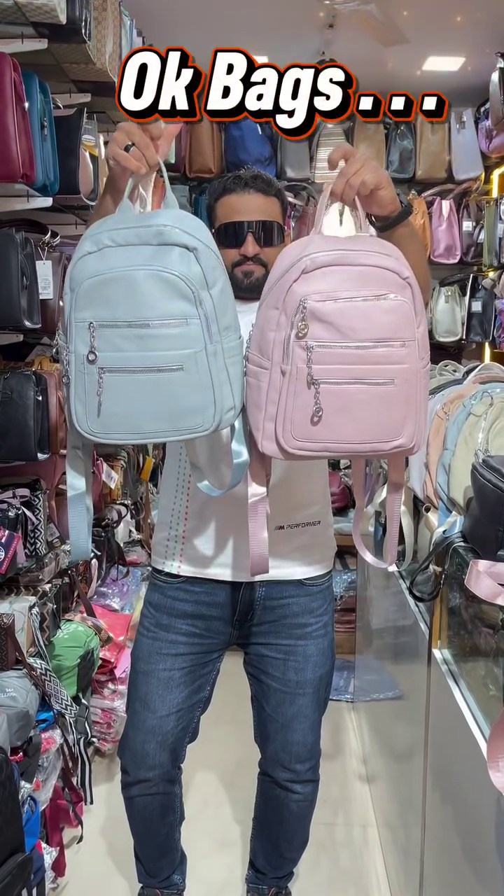 🎒 Premium Multi-Pocket Soft Touch Casual Backpack for Women & Girls | Lightweight Travel Daypack | Stylish Everyday College Office Fashion Backpack ✨🤍💙🌸