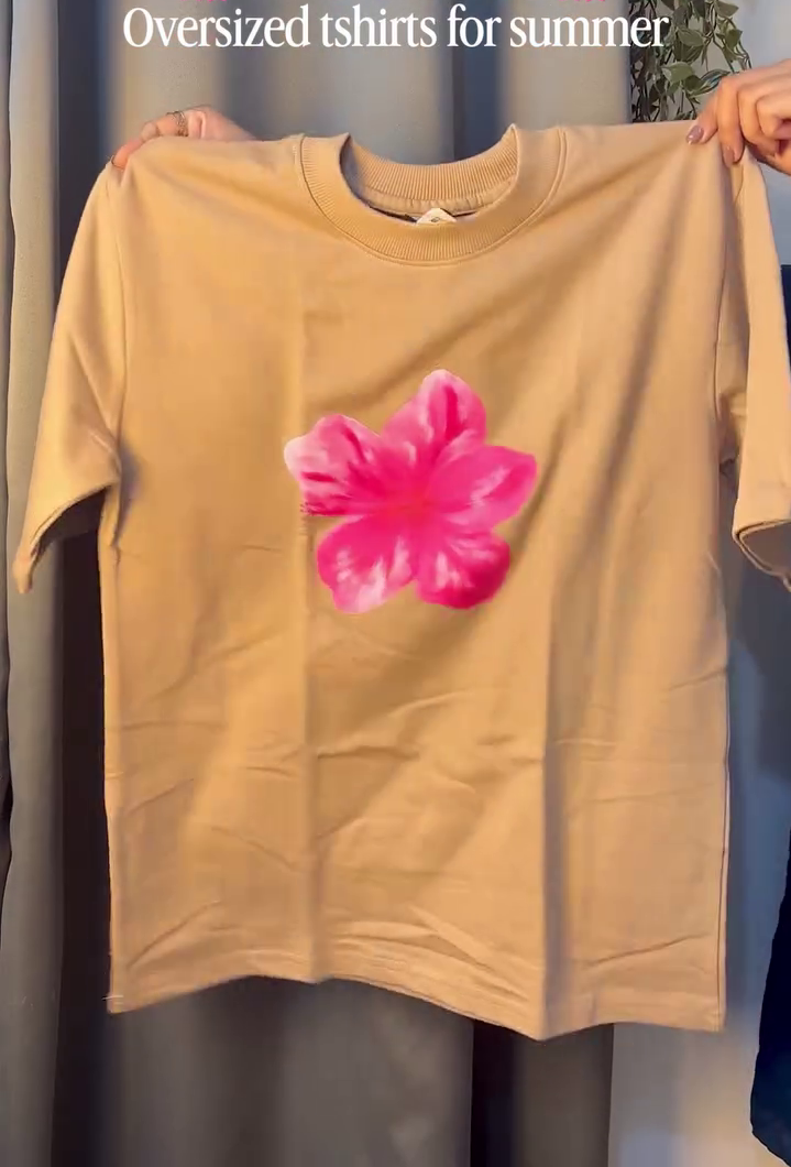 👕☀️ Premium Oversized Graphic Half Sleeve T-Shirt for Women & Men | Relaxed Fit Casual Summer Everyday Fashion Tee
