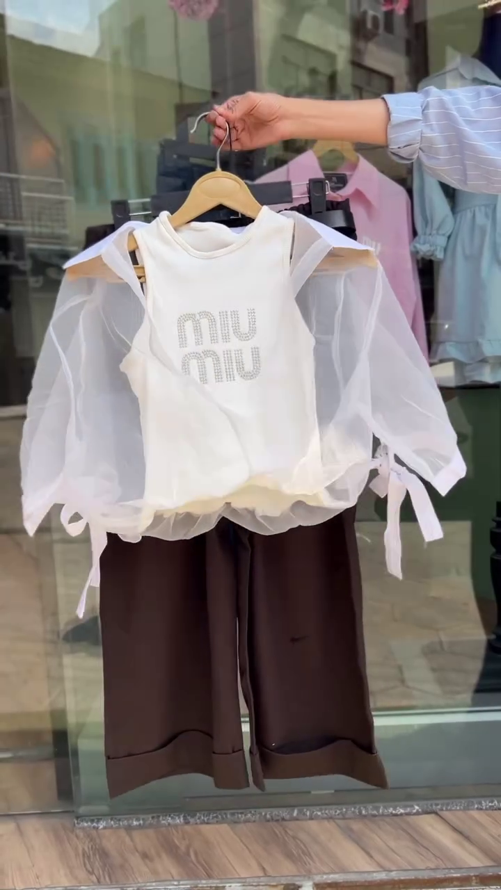 🤍 Elegant White Layered Dress with Sheer Organza Jacket for Girls 🤍👗