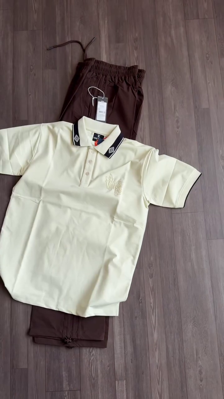 👕 Premium Polo T-Shirt & Track Pants Combo with Sports Slides | Casual Men's Outfit Set